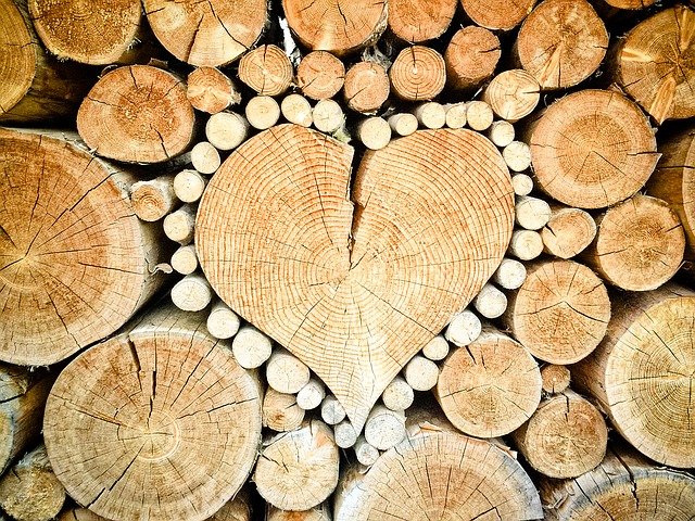 dřevo - srdce